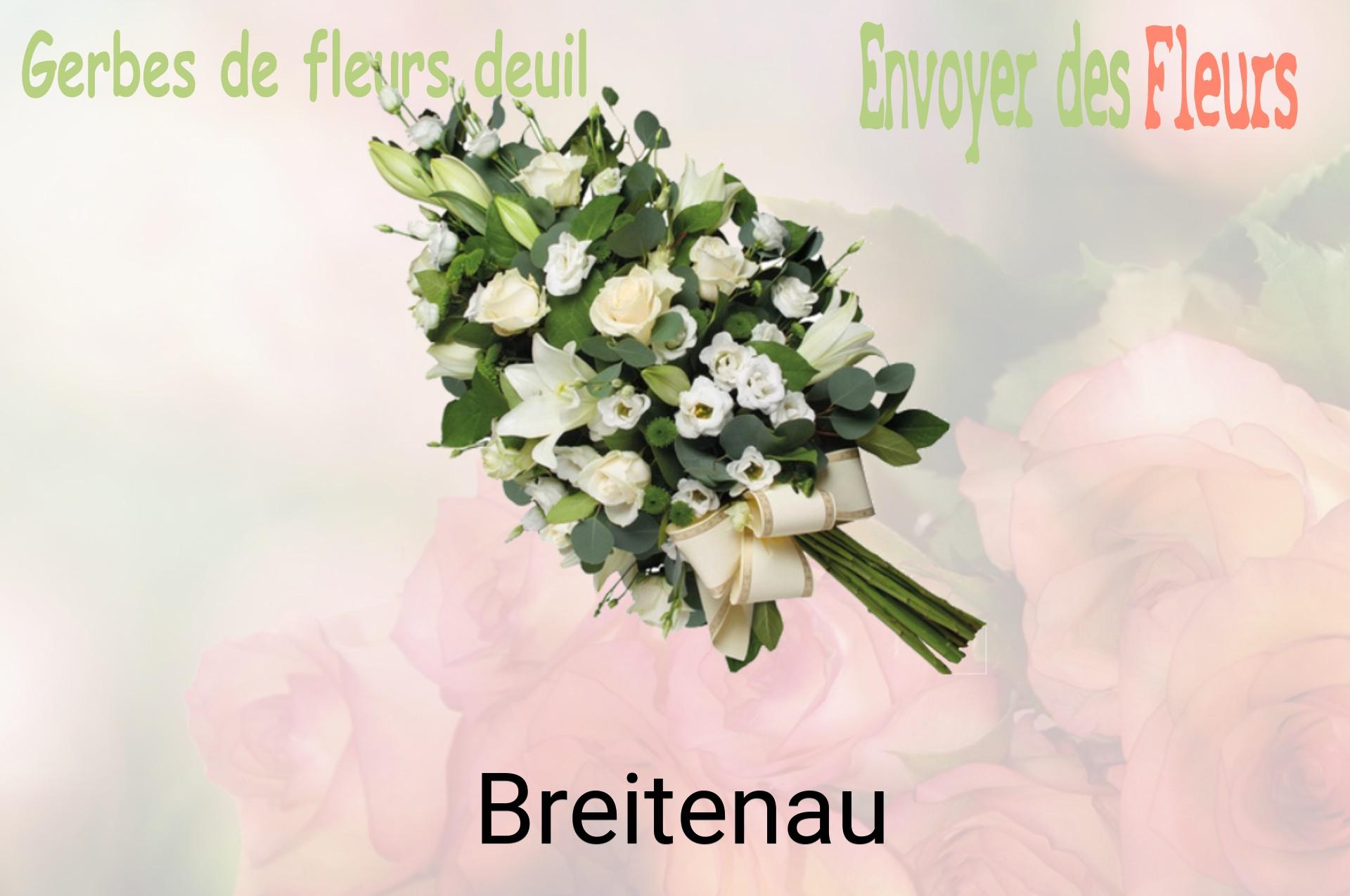 Gerbe de fleurs de deuil livrée à Breitenau